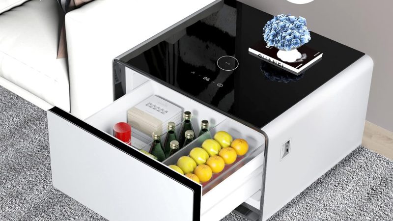 Merax Modern Smart Side Table with Built-in Fridge: A Review of the Ultimate Home Companion